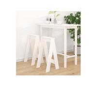 vidaXL Tabourets 2 pcs Blanc 40x40x75 cm Bois massif de pin