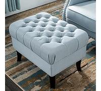 Tabourets ottomans en bois massif avec repose-pieds, banc à chaussures d'entrée, tabouret rustique pour salon, chambre à coucher