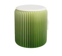 Tabourets pliants en papier portables avec coussin - Design moderne en papier tendance pour salon, bureau, exposition (grand vert)