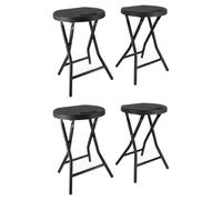 Tabourets pliants x4 - Ht 46cm - Tabouret pliable de Jardin, Terrasse, Balcon -
