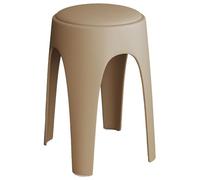 Tabourets Ronds Empilables avec Sièges Rembourrés, Chaises Gigognes en Plastique De 18,9 Pouces pour Salle Classe, Maison Et Bureau, sans Dossier Durables d'une Capacité 880 LB(Khaki,8Pack)