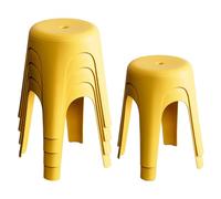 Tabourets Ronds Empilables pour Salle De Classe - Ensemble 2/4/6/8 Chaises en Plastique Peu Encombrantes, D'étudiants Gigognes pour des Sièges Flexibles À L'école, La Maison(Yellow,6Pack)
