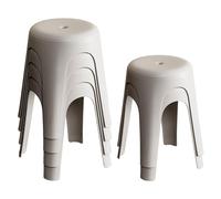 Tabourets Ronds Empilables pour Salle De Classe - Ensemble 2/4/6/8 Chaises en Plastique Peu Encombrantes, D'étudiants Gigognes pour des Sièges Flexibles À L'école, La Maison(Light Gray,6Pack)