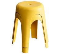 Tabourets Ronds Empilables pour Salle De Classe - Ensemble 2/4/6/8 Chaises en Plastique Peu Encombrantes, D'étudiants Gigognes pour des Sièges Flexibles À L'école, La Maison(Yellow,2Pack)