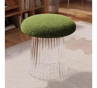Tabourets ronds en acrylique avec siège en polaire, pouf créatif en forme de champignon, tabouret de coiffeuse portable rembourré pour salon, chambre à coucher