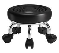 Tabourets roulants Ktrezs, Tabouret Roulant Court et Robuste, Mini Tabouret pivotant for Garage, Jardinage, Maison, fête, Salon de manucure, Spa, pédicure, Fitness, Sport, Rouge(Parent,Black)
