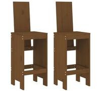 Tabourets vidaXL 2 pcs marron miel 40x42x120 cm bois massif de pin G