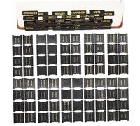 Tabs bibliques de 80 PCS 0, 2x0.2 pouces, Tabs de livres en cuir 66 Foil d'or 14 Pick vierge et bâton Bible accessoires pour les croyants chrétiens noirs