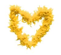 TABSIRAH Boas en plumes | Décoration de fête de 2 m | Vacances de mariage, danse, carnaval avec accessoires de fête | Boas de fête colorés, jaune, 1