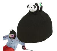 TABSIRAH Housse de casque de ski - Chaude, coupe-vent, motif panda mignon | Protection d'hiver épaisse pour snowboard, skateboard, moto | Accessoire de casque en peluche pour sports par temps froid