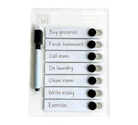 TABSIRAH Liste de courses magnétique pour réfrigérateur | Fournitures magnétiques effaçables étanches 200 g avec stylo | Tableau de routine pour | Pour planifier les messages, les courses, le
