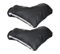TABSIRAH Mitaines de guidon | Gants de vélo chauds imperméables et coupe-vent | Couvre-guidon en cuir polaire épais | Protection d'hiver pour moto, scooter, motoneige, vélo tout-terrain