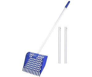 TABSIRAH Pelle à déjections Canines pour Sable, Pelle à déjections Canines et râteau | Pelle en d'aluminium avec Longue poignée pour Animaux de la Ferme en Plein air, Nettoyage de la litière