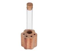 TABSIRAH Récipient à moustaches de chat - Bocal souvenir en verre avec base en bois | Support sentimental pour les amoureux des animaux, femmes, hommes, maman, papa, amis, et souvenir