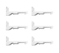 TABSIRAH Support mural pour rail de draperie - Supports de montage mural pour rail de draperie | Matériel de support flexible et pliable 6 pièces pour stores supérieurs de cuisine, maison, stores