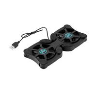 TABSIRAH Tapis de refroidissement pour ordinateur portable - Refroidisseur pieuvre à 2 ventilateurs | Mini support pliable portable alimenté par USB | Support ergonomique externe pour flux d'air pour