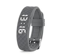 TabTime Montre de Rappel d’Alarme vibrante (Instructions en français) - jusqu'à 10 alarmes personnelles ou rappels de Pilule par Jour (Grise, Grande)