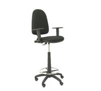 Taburete Ergonómico Piqueras Y Crespo Modelo Ayna - Regulable En Altura Y Aro Reposapiés Noir