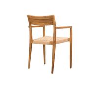 TABURETE MADERA TEKA CUERO 46x52x92 CM