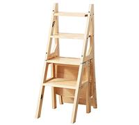 Taburete Plegable de 4 portátil construcción de pino maciza