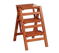 Taburete portátil Multifonction Taburete Plegable multifunción para Escalera Silla portátil de 3 Escalera de Doble Uso Estante para exhibir macetas.