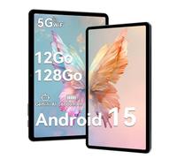 TABWEE 10 Pouces Tablette Android 15, 12Go RAM+128Go ROM(TF/2To), Tablette Tactile, 5G WiFi, Tablettes PC 1280 * 800, Bluetooth 5.0, Double caméra, 6000 mAh, GPS,