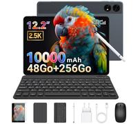 TABWEE 12 Pouces Tablette avec Clavier, 48 Go+256 Go, 10000 mAh | 1600*2400 QHD+, Widevine L1, Android 16, 16 MP+8 MP, Gemini AI , GPS Intégré, Tablette avec Carte Sim (Garantie de 4 Ans)