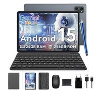 TABWEE Android 15 Tablette avec Clavier -24 Go+ 256 Go(2To TF), Octo-Core,Tablette 10 Pouces, 5000 mAh, 8MP+5MP, Gemini AI, Widevine L1, 5G WiFi, GPS, Face ID (Garantie de 2 Ans)