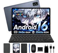TABWEE Android 16 Tablette avec Clavier, 24 Go+ 256 Go(4To TF) | Ordinateur Tablette 2 en 1, Octa-Core, Gemini AI , Tablette 10 Pouces, Widevine L1, GPS, Face ID (Garantie de 4 Ans)