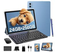 TABWEE Android 16 Tablette avec Clavier et Stylet, 24 Go+ 256 Go (4To TF) | Idéal Pour Études et Loisirs, Octa-Core, Widevine L1, Tablette 10 Pouces, Gemini AI, GPS, Face ID -Bleu (Garantie de 4 Ans)