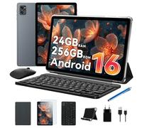 TABWEE Android 16 Tablette avec Clavier et Stylet - 24 Go+ 256 Go(4To TF), Octo-Core, Gemini AI, Tablette 10 Pouces, Widevine L1, 5000 mAh, 8 MP+ 5MP, GPS, Face ID (Garantie de 4 Ans)
