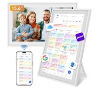 TABWEE Calendrier Digital 15,6" - Calendrier Électronique pour Planning Familial, Tableau des Tâches, Planificateur de Repas, Système de Récompenses (Cadre Photo Numérique)