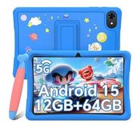 TABWEE K10 Tablette Enfants 10" Android 15 avec Contrôle Parental,12Go RAM + 64Go ROM,Apps Éducatives,5000mAh,Livrée+ Stylet Bleu Bleu