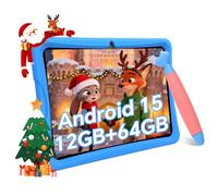TABWEE K10 Tablette Enfants 10 Pouces Android Tablette pour Enfant, 12GB RAM+64GB ROM(TF 256GB), Contrôle Parental, 5000mAh, WiFi, Bluetooth, Kids Tablette Tactile Éducative avec Stylet