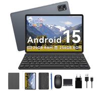 TABWEE T20 Android 15 Tablette avec Clavier - 24 Go+ 256 Go(2To TF), Octo-Core T606,10 Pouces, 5000 mAh, 8 MP+5 MP, Gemini AI, Widevine L1, 5G WIFI, GPS, Claviers, Souris, Stylet et Tablettes Tactiles