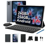 TABWEE T20 Android 16 Tablette avec Clavier - 24 Go+ 256 Go(2To TF), Octo-Core, Gemini AI, Widevine L1, Tablette 10 Pouces, 5000 mAh, 8 MP+ 5MP, Face ID, GPS (Garantie de 4 Ans)