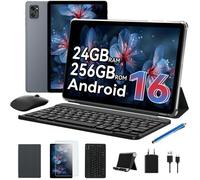 TABWEE T20 Tablette avec Clavier Android 16 24 Go+256 Go(2To TF), Octo-Core, Gemini AI,Tablette 10 Pouces, 5000 mAh, 8 MP+ 5MP