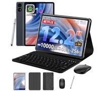 TABWEE T60 Android 16 Tablette avec Clavier - Tablette 12 pouces, 48 Go+256 Go, 10000 mAh, 16 MP+8 MP, 1600*2400 QHD+, Widevine L1, Gemini AI 3.1 Pro, GPS Intégré, Tablette 4G LTE (Garantie de 4 Ans)