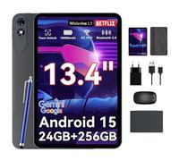 TABWEE T60 Pro Tablette 13,4 Pouces Android 15 avec Clavier, Affichage 120 Hz, 24GB RAM 256GB ROM (2TB TF), 10000mAh Batterie 18W Charge Rapide, Widevine L1, 5G WiFi, Octa-Core Tablet pour Le Travail