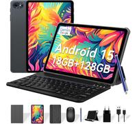 TABWEE T80 (6GB+128GB) : Une tablette 10 pouces sous Android 15, avec une batterie de 6000 mAh et des accessoires (clavier, souris, stylet, étui de protection, support, film de protection en verre tre
