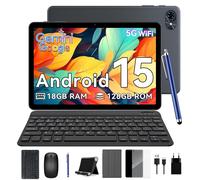 TABWEE T80 Set Android 15 6 Go RAM 128 Go ROM Tablette 10,1 Pouces 1280x 800 Écran FHD Octa Core UMS312(T310) Tablette PC 6GB+128GB gris