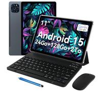 TABWEE T90 Android 15 Tablette avec Clavier - 11 Pouces, 24 Go+ 128 Go(2To TF), Unisoc T615, 8000 mAh, 13 MP+5 MP, Gemini AI, Widevine L1, 5G WiFi, Claviers, Souris, Stylet et Tablette Tactile