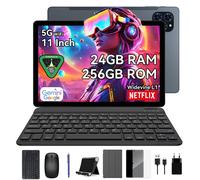 Zenva T90 Tablette Tactile x Gemini AI 11" FHD,Android 16,RAM 24Go ROM 128Go-SD 2To,8000 mAh,Avec Clavier,Etui,Stylet,Souris.