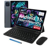 TABWEE T90 Android 16 Tablette avec Clavier - 11 Pouces, 24 Go+ 128 Go(2To TF), Unisoc T615, 8000 mAh, 13 MP+5 MP, Gemini AI, Widevine L1, 5G WiFi, Claviers, Souris, Stylet et Tablette Tactile