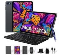 TABWEE Tablette avec Clavier et Stylet - 18 Go+ 128 Go(2To TF), Android 15 Tablette 10 Pouces, 6000 mAh, 5MP+2MP, Gemini AI, 5G WiFi, GPS, Face ID (Garantie de 4 Ans