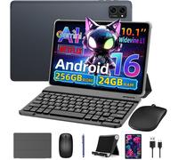 Tablette Tactile TABWEE T20 10.1" RAM 24Go ROM 256Go-SD 2To, 5G WiFi, Android 15, IA Gemini 2.0,Avec Clavier,Etui,Stylet,Souris.