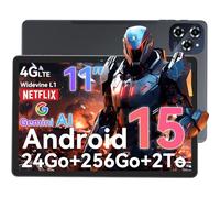 TABWEE W90 Android 15 Tablette Tactile 11 Pouces - 24 Go+256 Go(2To TF), Octo-Core T615, 8000 mAh/18 W, 16 MP+8 MP, Tablette avec SIM 4G, Gemini AI, Widevine L1, Face ID (2 Ans de Garantie)