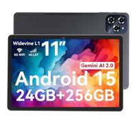 TABWEE W90 Tablette Tactile 11 Pouces - 24 Go+256 Go(2To TF), Octo-Core T615, 8000 mAh/18 W, 16 MP+8 MP, Tablette Android 15 avec SIM 4G, Gemini AI, Widevine L1, Face ID (2 Ans de Garantie)