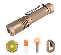 TAC AA 2.0 Lampe de poche tactique EDC AA, 900 lumens, 360 m, ultra longue portée