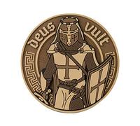 М-tac Deus le veut Crusader en PVC 3d Moral Patch militaire et tactique armée en caoutchouc Coyote